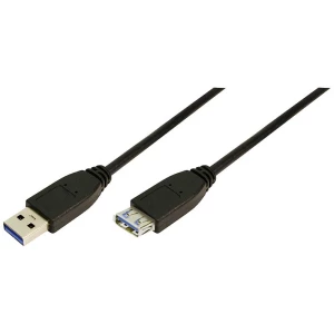 LogiLink        USB 3.2 gen. 1 (USB 3.0)    USB-A utikač, USB-A utičnica    3.00 m    crna slika