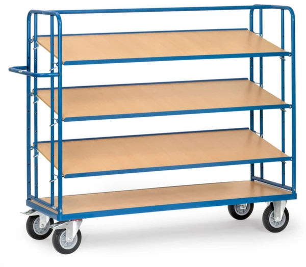 Fetra Hauptartikel 4255 etažna kolica čelik obložen s prahom Opterećenje (maks.): 400 kg briljantno-plava (RAL 5007) boj slika