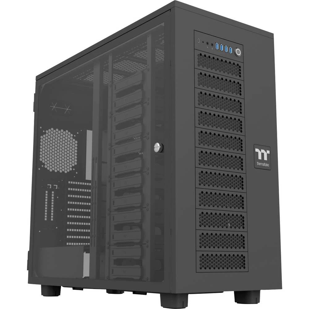 Thermaltake AX700 TG Black full tower kućište za igraće računalo crna slika