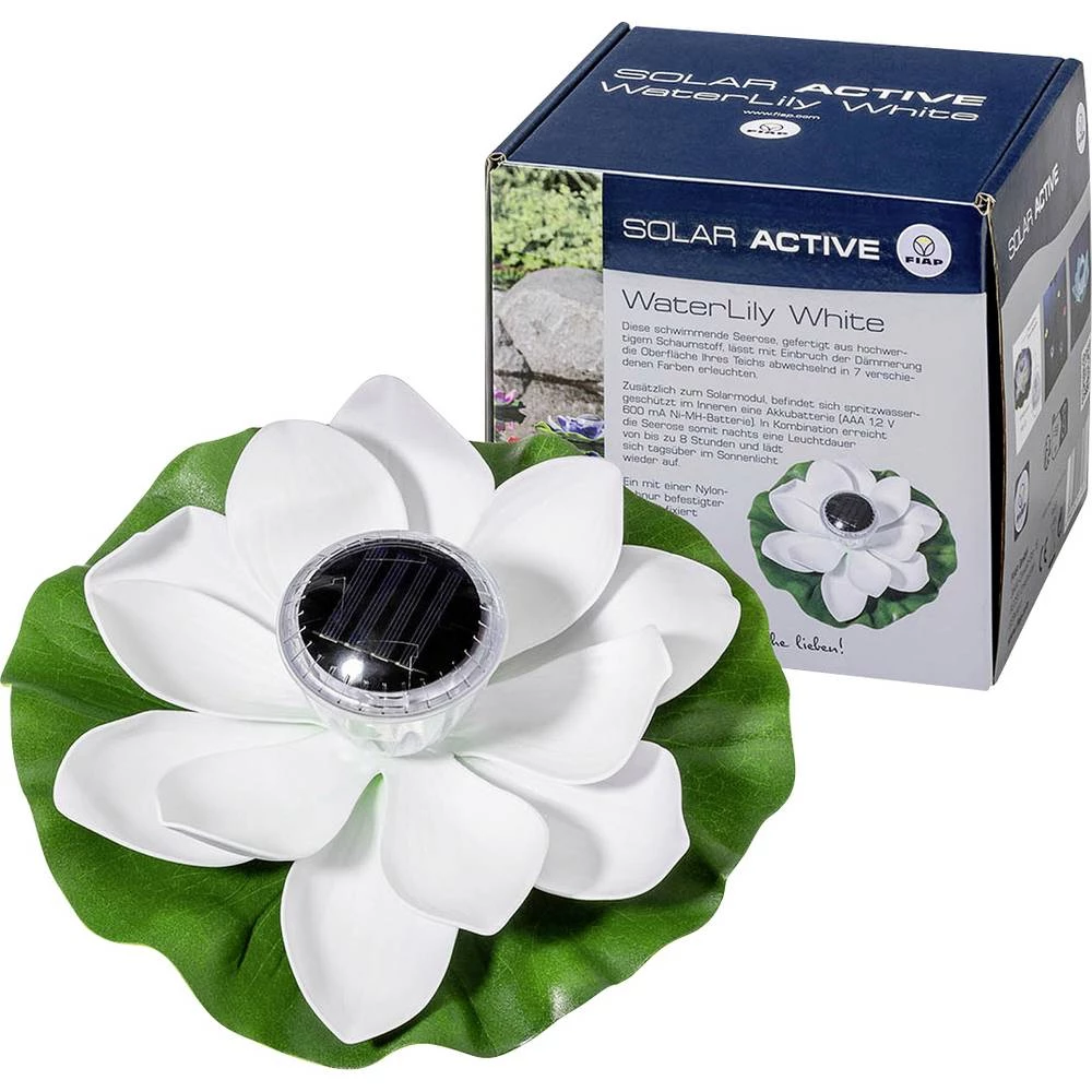 FIAP 3206 SOLAR ACTIVE WaterLily White solarno dekorativno svjetlo LED LED fiksno ugrađena bijela slika