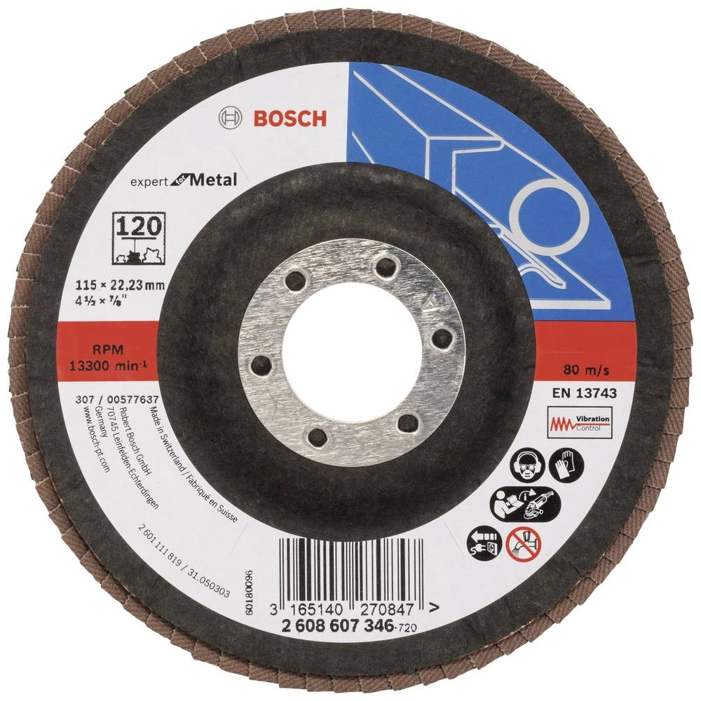Bosch Accessories 2608607346 X551 lepezasta brusna ploča promjer 115 mm Promjer bušotine 22.33 mm čelik 1 St. slika