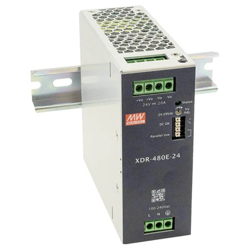 MEAN WELL XDR-480E-24 DIN-napajanje (DIN-letva) 24 V 20 A 480 W Content 1 kom. slika