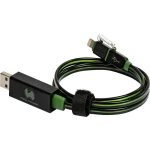 RealPower USB kabel USB 2.0 USB-A utikač, Apple Lightning utikač 75.00 cm zelena s led