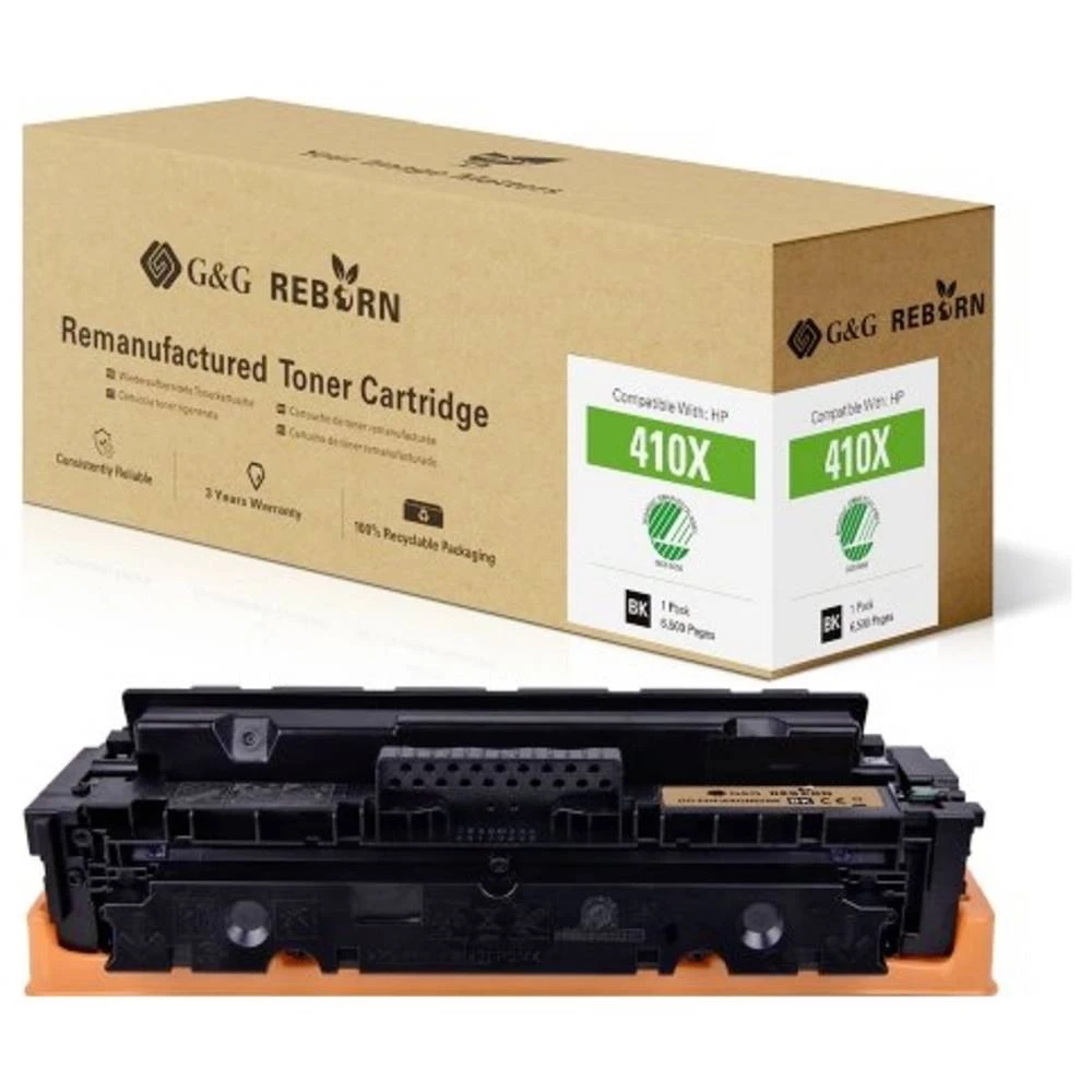 G&G toner zamijenjen HP 410X kompatibilan  crn 6500 Stranica Reborn remanufactured 21261 slika
