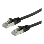 Value 21.99.1265 RJ45 mrežni kabel, Patch kabel cat 6 S/FTP 5.00 m crna dvostruko zaštićen, bez halogena, vatrostalan 1