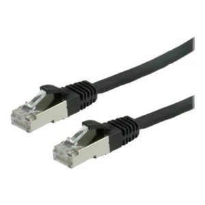 Value 21.99.1265 RJ45 mrežni kabel, Patch kabel cat 6 S/FTP 5.00 m crna dvostruko zaštićen, bez halogena, vatrostalan 1 slika