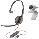 Polycom 2200-87120-025 mono slušalice 3,5 mm priključak, USB mono, sa vrpcom na ušima crna