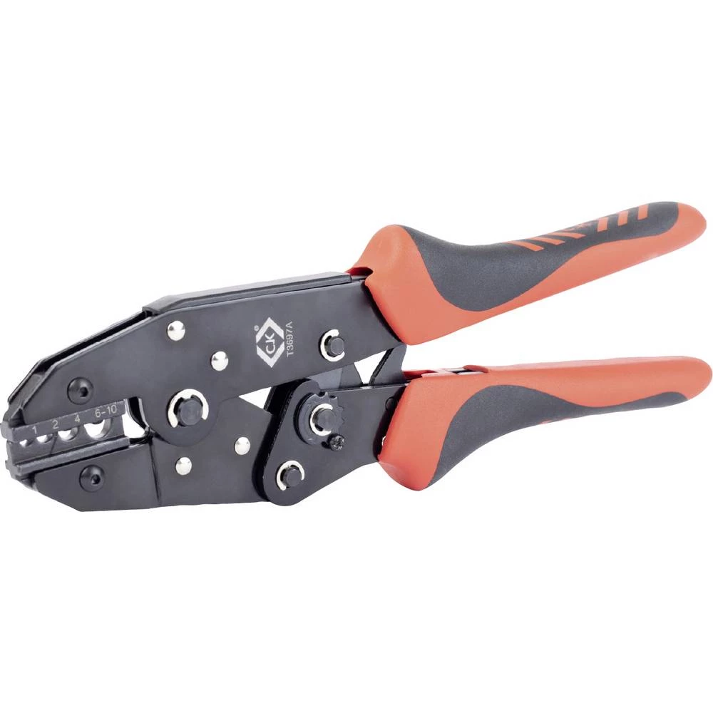 Kliješta za stiskanje sa začepnim mehanizmom za neizolirane kabelske konektore 1,5-10 mm² C.K  T3697A kliješta za krimpanje  neizolirani kabelski konektor 1 do 10 mm² slika