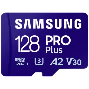 Samsung PRO Plus microsdxc kartica 128 GB A2 Application Performance Class, v30 Video Speed Class, UHS-I uklj. sd-adapter slika