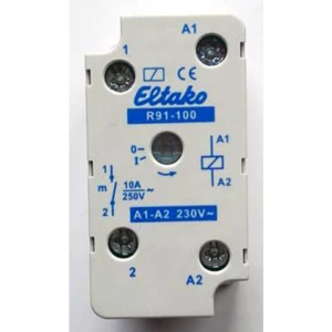 Sklopni relej 1 ST Eltako R91-100-230VAC Nazivni napon: 230 V Prebacivanje struje (maks.): 8 A 1 zatvarač slika