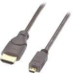 LINDY HDMI priključni kabel HDMI-A utikač, HDMI-Micro-D utikač 3.00 m crna 41354  HDMI kabel