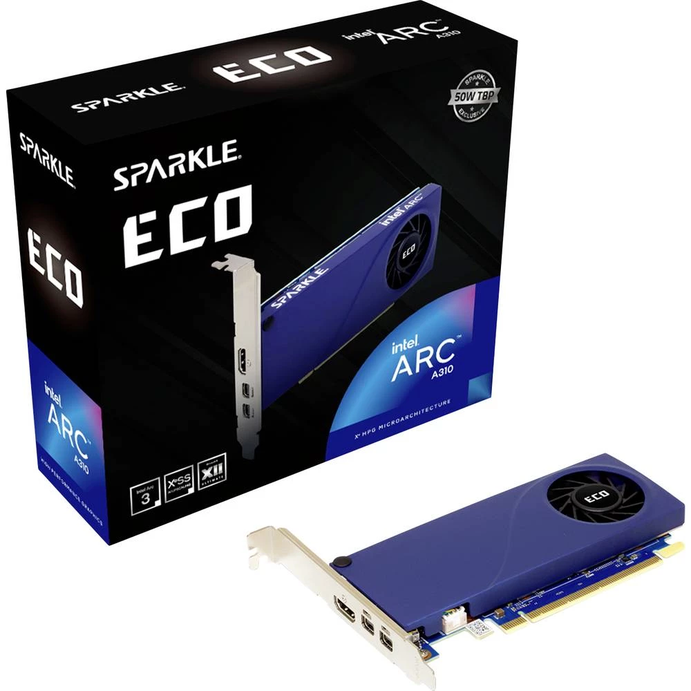 Sparkle grafička kartica Intel Arc™ A310 ECO 4 GB GDDR6-RAM PCIe x16 mini displayport, HDMI™ slika