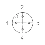 Utični konektor za senzor/aktivator, konfekcionirani M12 Konektor, ravni 5 m Broj polova: 4 Lutronic 1066 1200 04 002 5m 1 ST