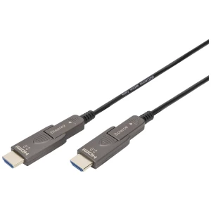 Digitus HDMI priključni kabel HDMI A utikač 10 m crna AK-330127-100-S pozlaćeni kontakti HDMI kabel slika