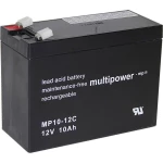 Olovni akumulator 12 V 10 Ah multipower PB-12-10-6,35 MP10-12C Olovno-koprenasti (Š x V x d) 151 x 118.5 x 65 mm Plosnati priklj