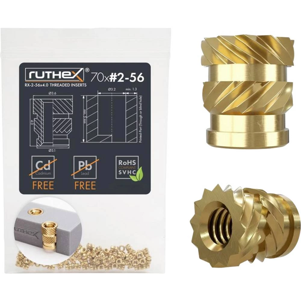 ruthex umetak s navojem RX-2-56x4 GE-2-56x4-001 slika