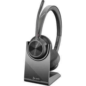 POLY VOYAGER 4320 UC telefon On Ear Headset Bluetooth® stereo crna smanjivanje šuma mikrofona, poništavanje buke utišavanje mikrofona slika