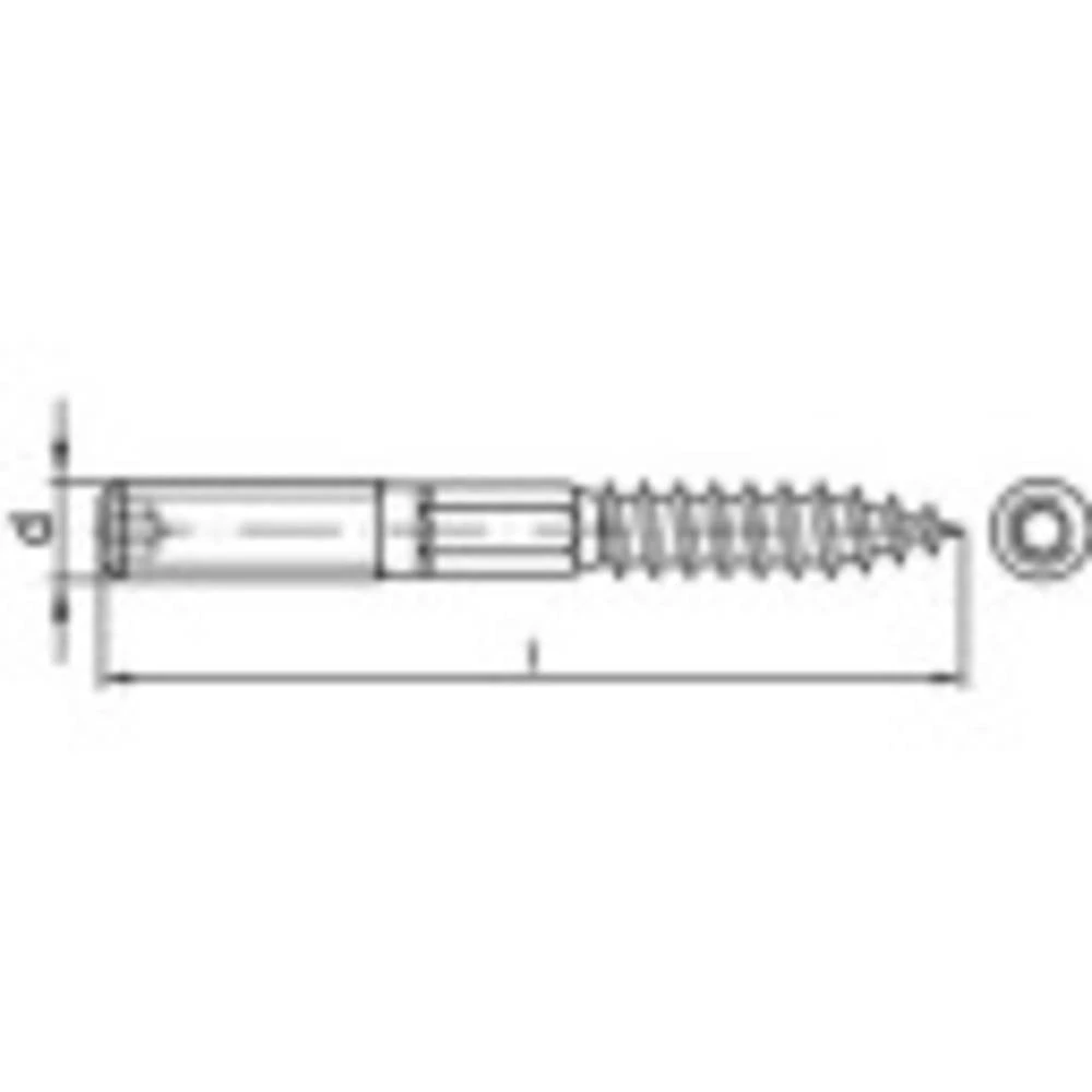 TOOLCRAFT 1069978 hangar vijak M8 200 mm 88149 nehrđajući čelik A2 50 St. slika