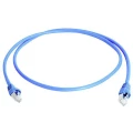 LAN (RJ45) Mreža Priključni kabel CAT 6A S/FTP 2 m Plava boja Vatrostalan, sa zaštitom za nosić, Dvostruko zaštićen, dvostruko z slika