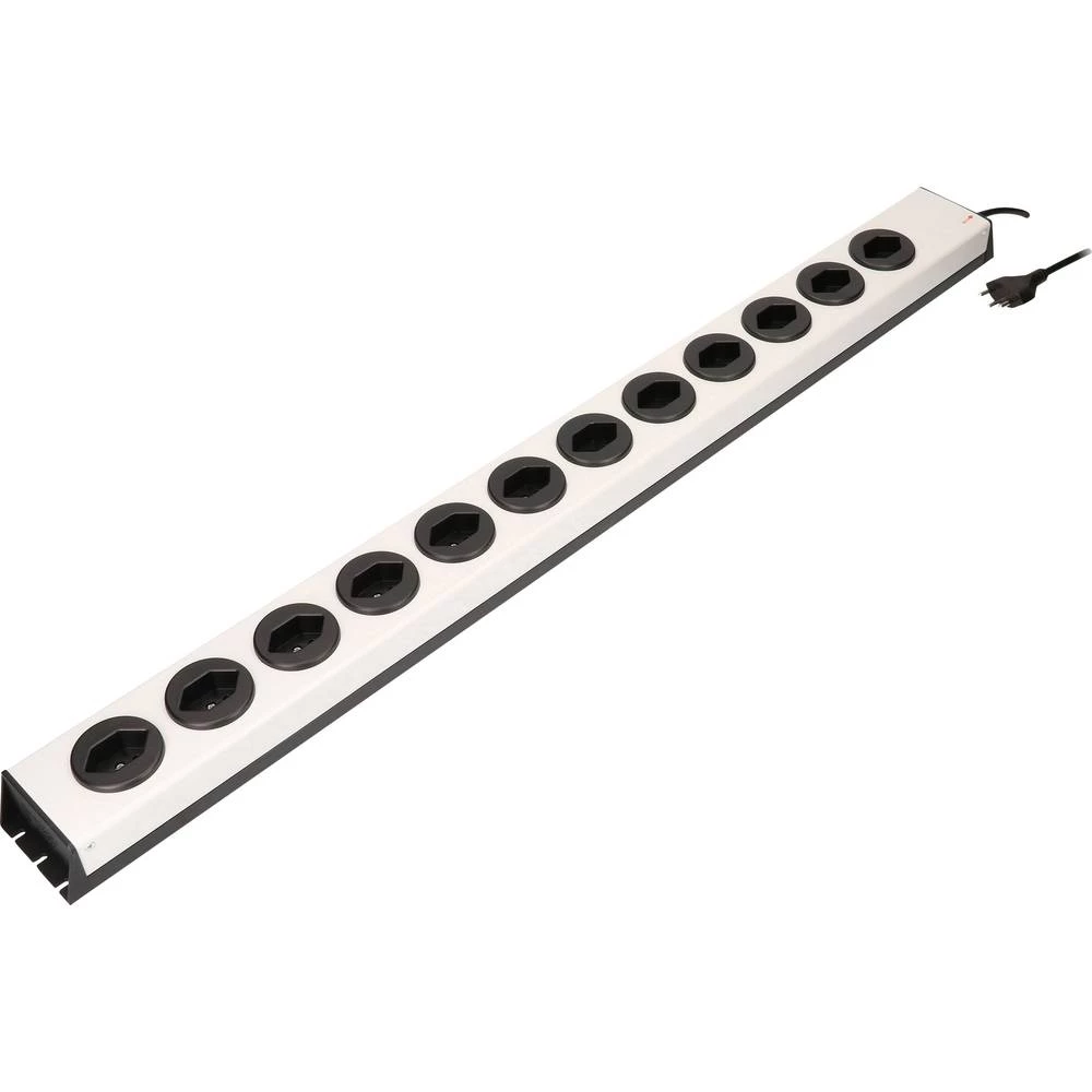 Max Hauri 127393 razdjelna letva sa zaštitom od prenapona srebrna, crna ch utikač 1 St. slika