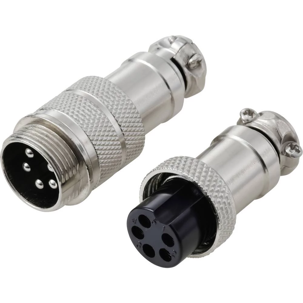 TRU COMPONENTS TC-13895608 okrugli konektori utikač, kontakt ženskog konektora Ukupan broj polova: 5 Serija (Okrugli uti slika