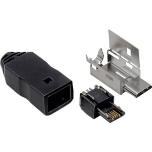 Micro USB B utikač s sigurnosnom kopčom Ravni muški konektor TRU COMPONENTS Sadržaj: 100 ST slika