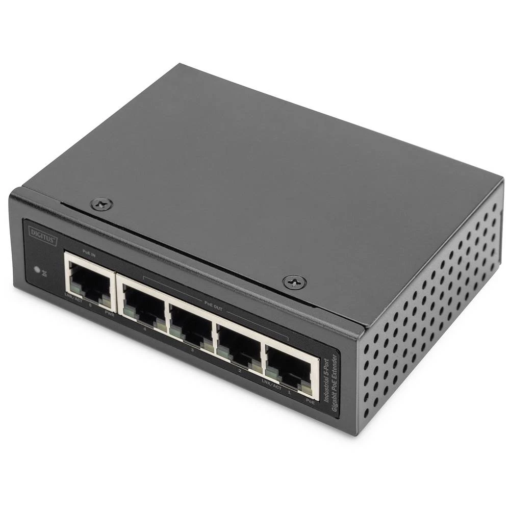 Digitus DN-651143 PoE ekstender 10 / 100 / 1000 MBit/s IEEE 802.3af (12.95 W), IEEE 802.3bt, IEEE 802.3at (25.5 W), IEEE slika