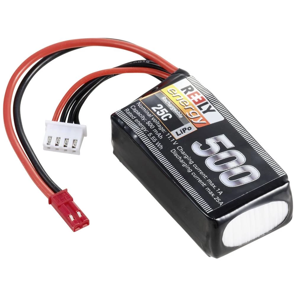 Reely lipo akumulatorski paket za modele 11.1 V 500 mAh Broj ćelija: 3 25 C softcase BEC slika