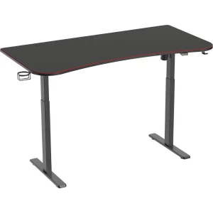 SpeaKa Professional pisaći stol za sjedenje/stajanje SP-EGD-300 SP-9960628 Boja stolne ploče: crna (Š x V x D) 1600 x 73 slika