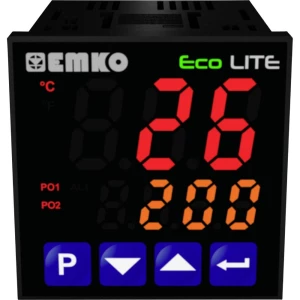Emko ecoLITE.4.6.1R.0.0 termostat Pt100, J, K, R, S, T, L -199 do +999 °C relej 5 A (D x Š x V) 90 x 48 x 48 mm slika