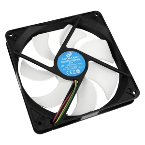 Cooltek Silent Fan 140 PWM ventilator za PC kućište crna, bijela (Š x V x D) 140 x 25 x 140 mm slika