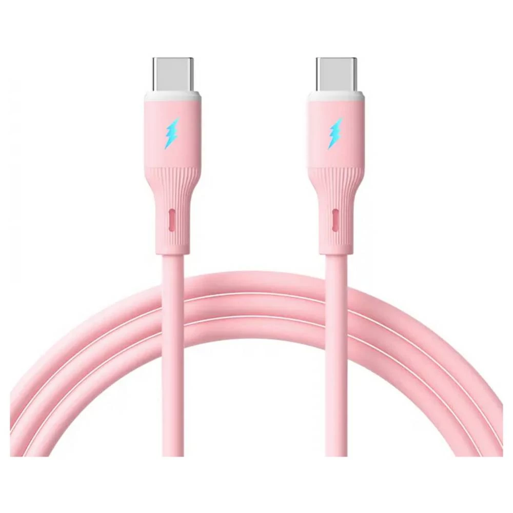 Akyga USB kabel USB-C® utikač, USB-C® utikač 1 m ružičasta AK-USB-66 slika