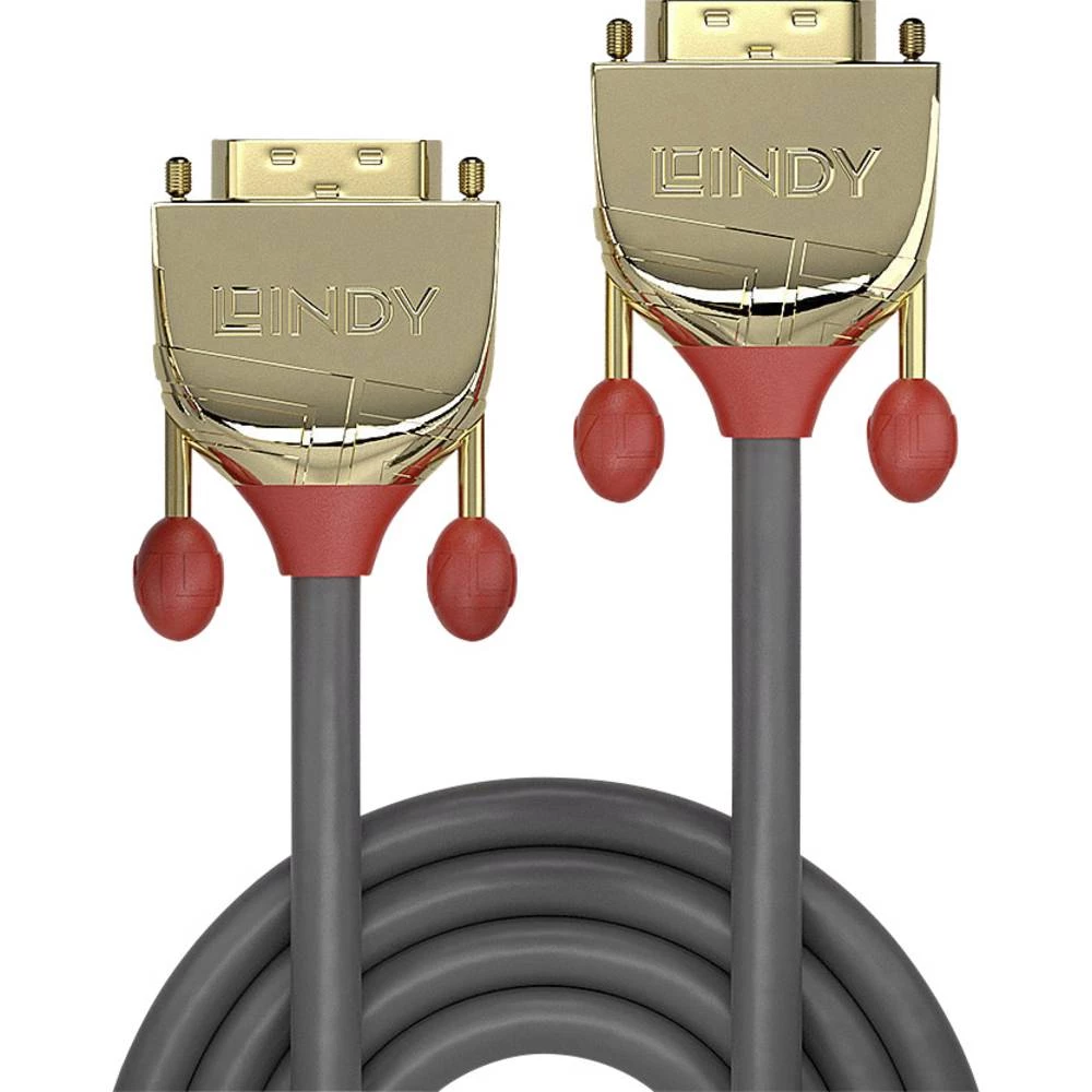 LINDY DVI priključni kabel DVI-D 24+1-polni utikač, DVI-D 24+1-polni utikač 7.60 m crna 36205 DVI kabel slika