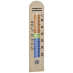 Štedni termometar 12.1055.05 sa vrhovima za uštedu energije, od bukovog drveta TFA Dostmann Energiespar-Thermometer termometar prirodna