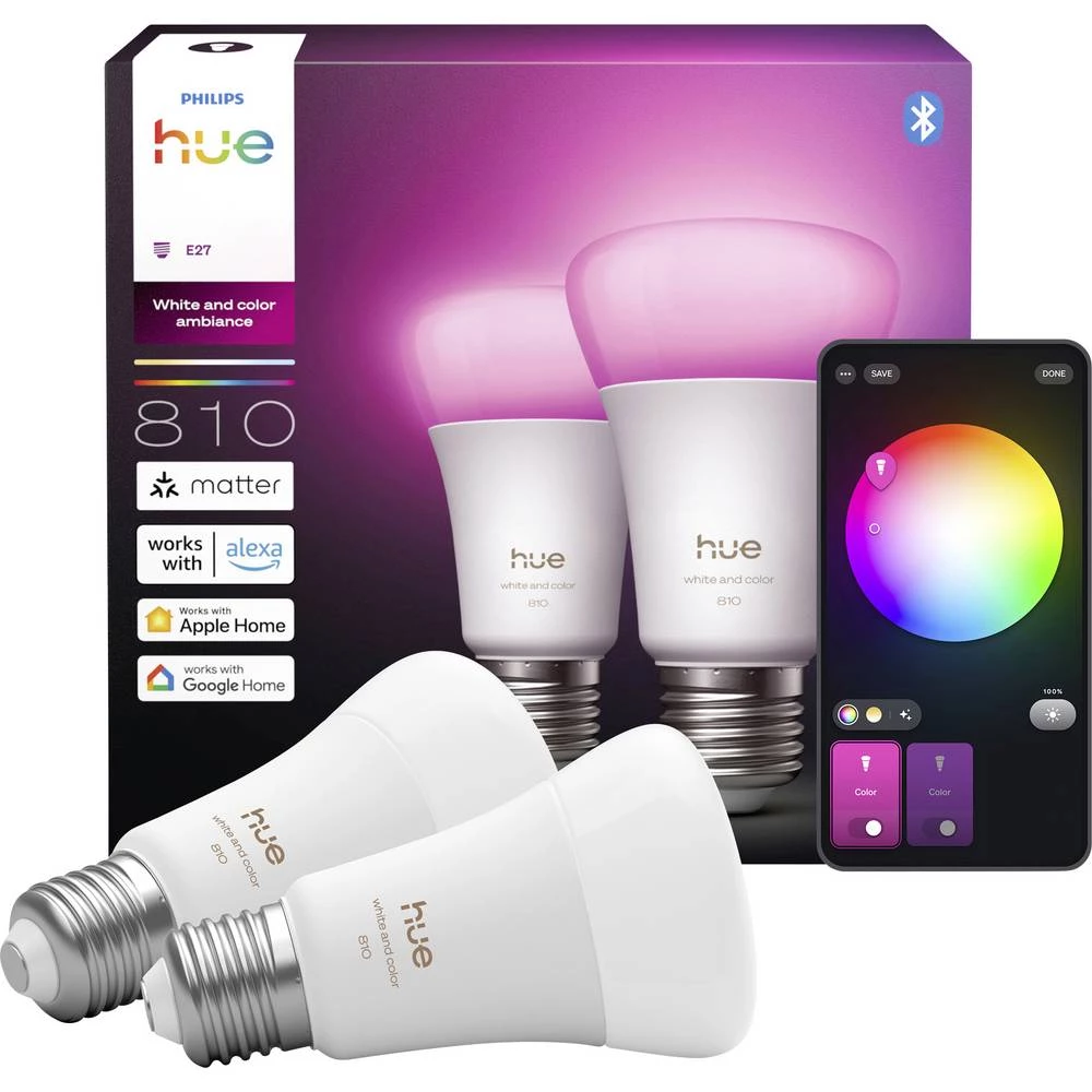 Philips LED žarulja 929003853405 Energetska učinkovitost 2021: D (A - G) Hue White & Col. Amb. E27 slika