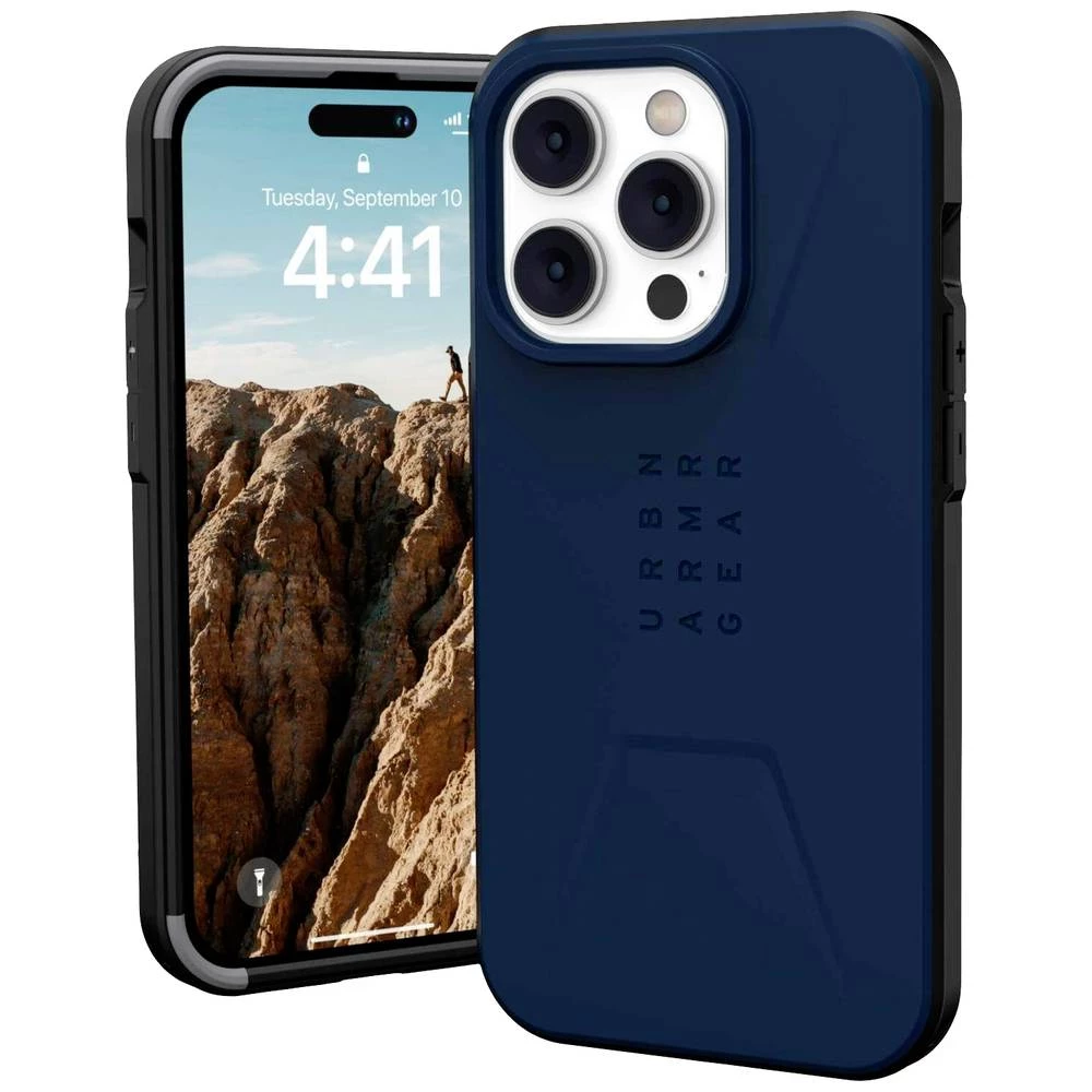 Urban Armor Gear Civilian MagSafe Pogodno za model mobilnog telefona: iPhone 14 Pro, plava boja Urban Armor Gear Civilian MagSafe case Apple iPhone 14 Pro plava boja slika