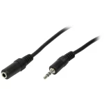 LogiLink CA1055 utičnica audio priključni kabel 5.00 m crna (mat)