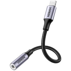 UGREEN audio priključni kabel [1x Lightning - 1x slušalice (3.5 mm klinken)] 10 cm crna, siva slika