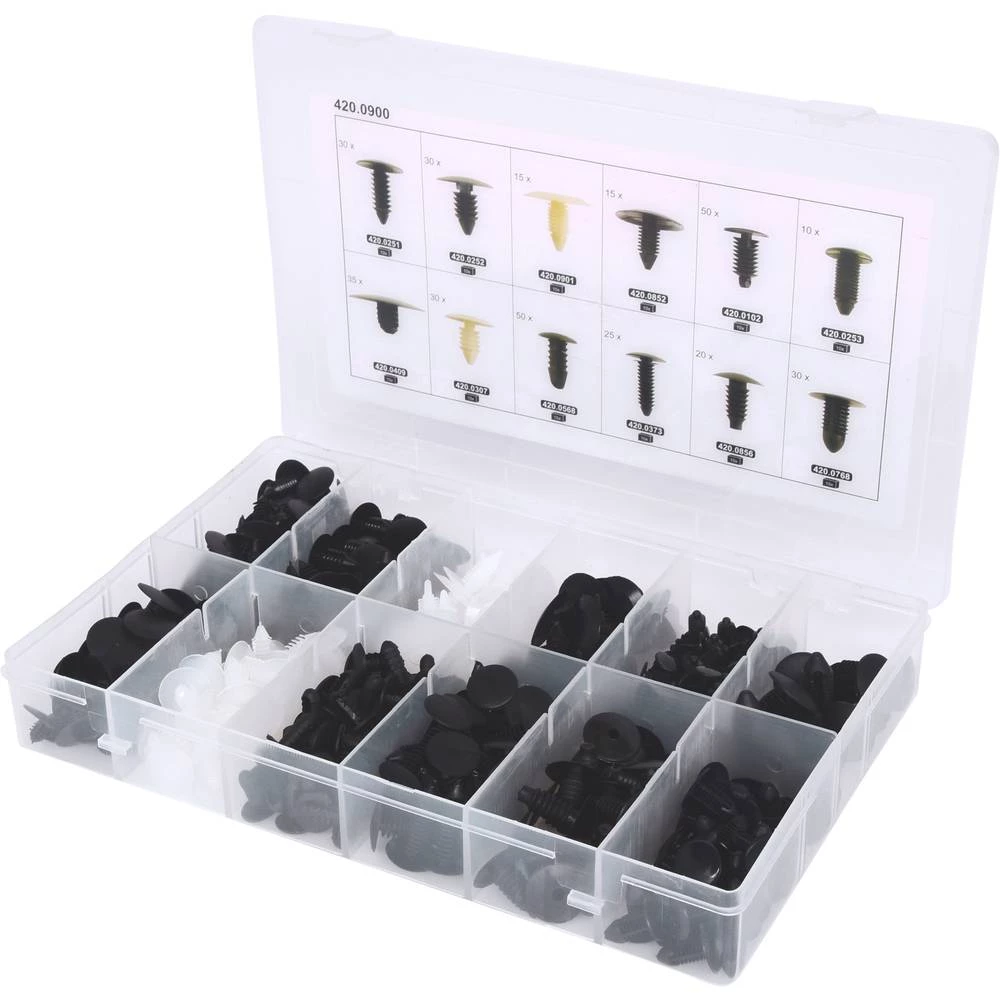 KS Tools 420.0900 Set stezaljki za kabelske snopove, 340 kom slika