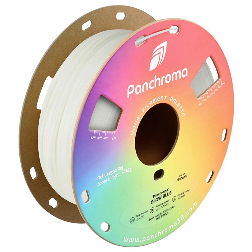 Polymaker CA02029 Panchroma™ Glow 3D pisač filament PLA naknadno svjetleći, promjena boje 1.75 mm 1000 g sjajno plava, s slika