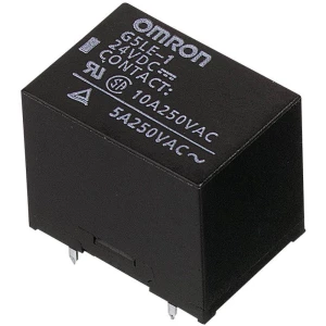 Relej Omron G5LE-1-VD 12 VDC,12 V/DC, 1 x preklopni kontakt, maks. (DC) 8 A/(AC) slika