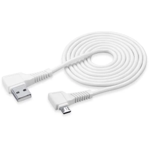 Cellularline USB 2.0 Priključni kabel [1x Muški konektor USB 3.0 tipa A - 1x Muški konektor USB 2.0 tipa Micro B] 2 m Bijela 90° slika