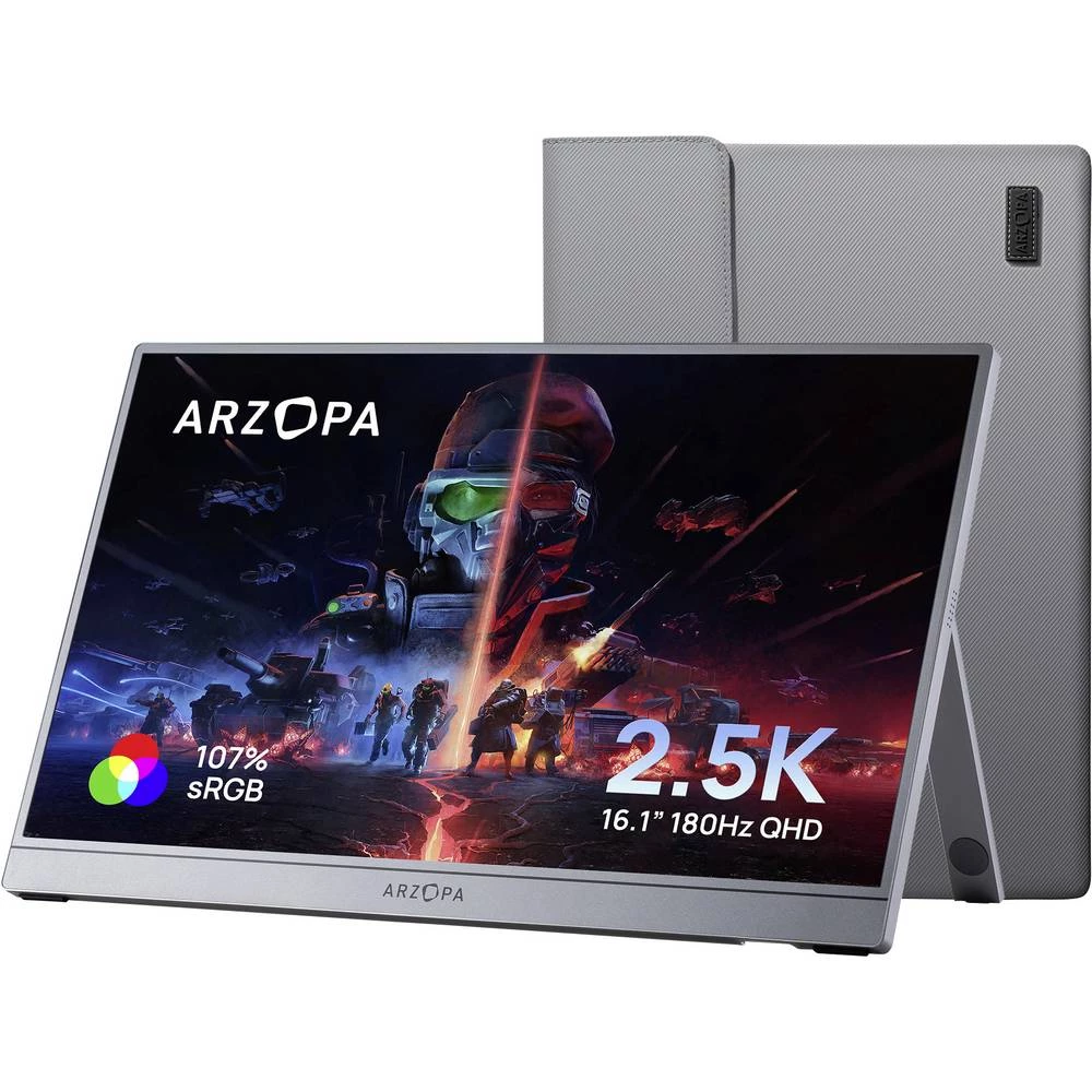 Arzopa LCD zaslon Energetska učinkovitost 2021: E (A - G) 40.9 cm (16.1 palac) 2560 x 1440 piksel 16:9 25 ms HDMI™, USB- slika