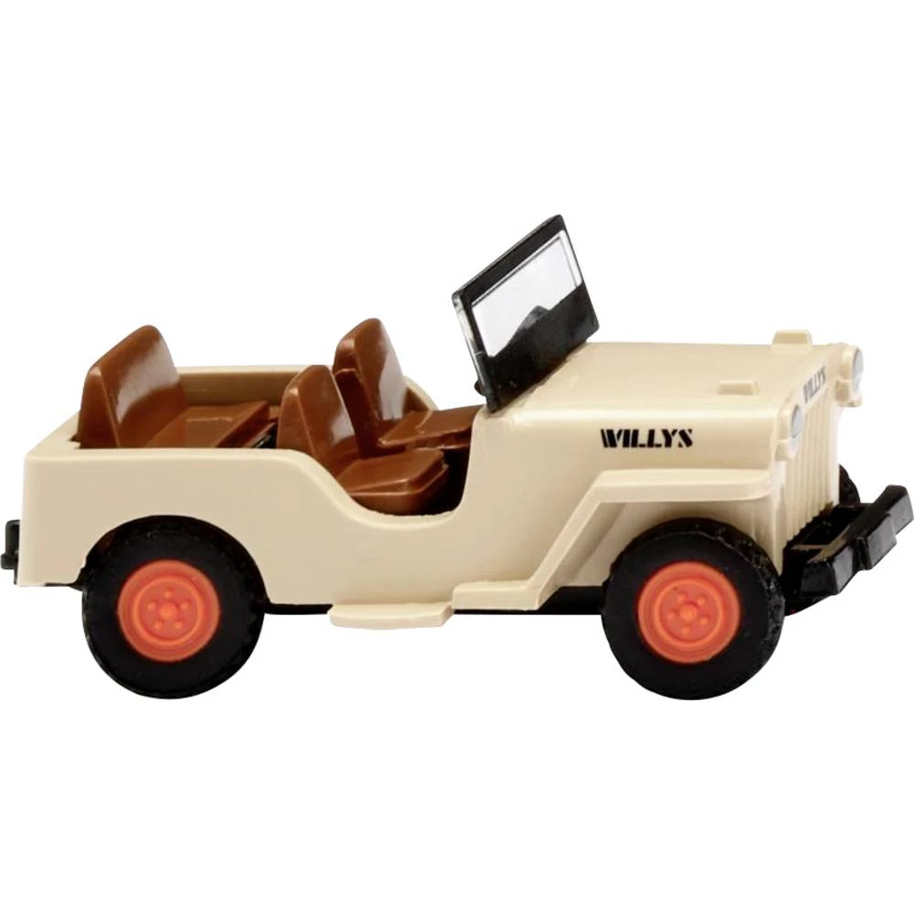 Wiking 0010 01 h0 model automobila Willys Jeep CJ-3A, bež boje slonovače slika