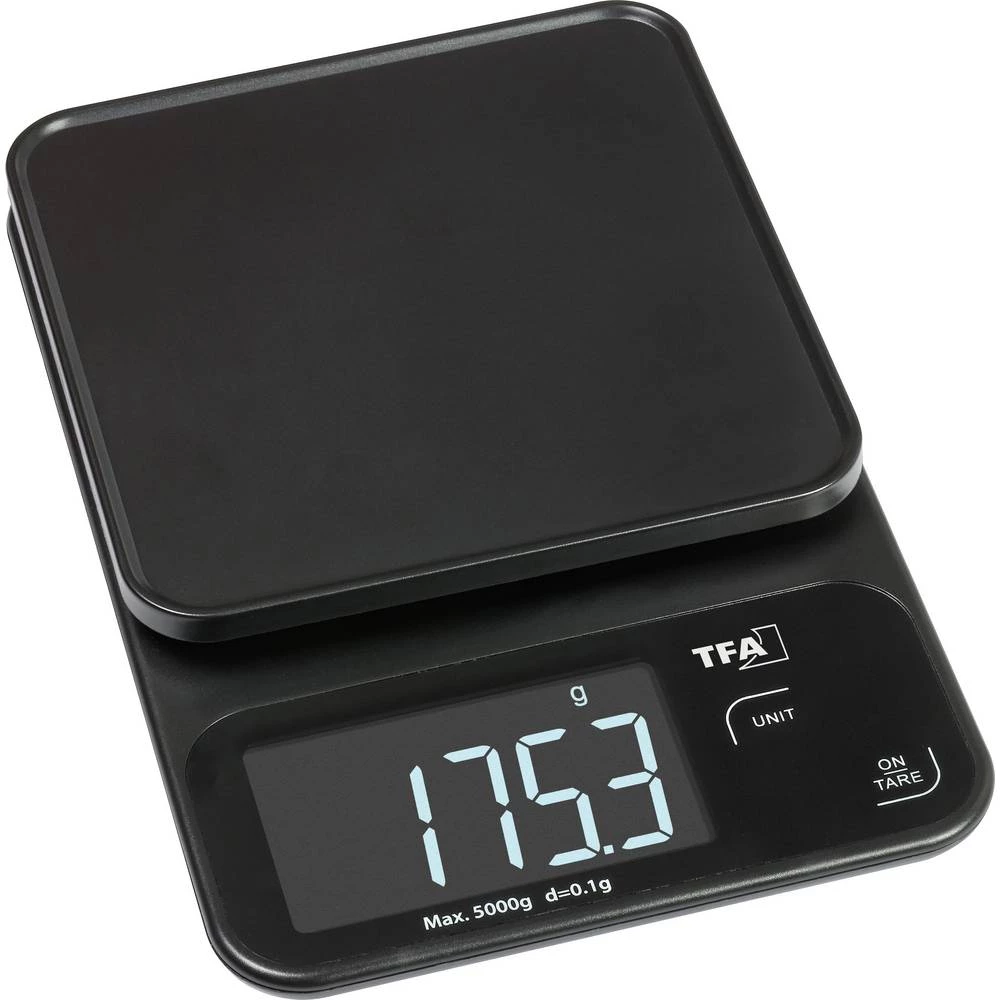 TFA Dostmann COOKIE digitalna kuhinjska vaga digitalni digitalna, sa mjernom šalicom Opseg mjerenja (kg)=5000 g crna 130 slika