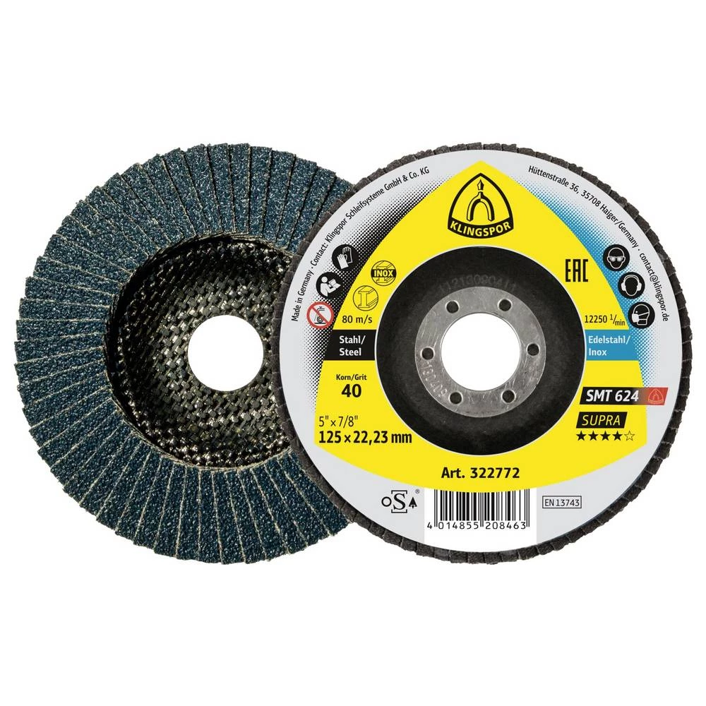 Klingspor 322779 SMT 624 lamelni brusni disk, 150 x 22,23 mm granulacija 60 konveksan promjer 150 mm 10 kom. slika