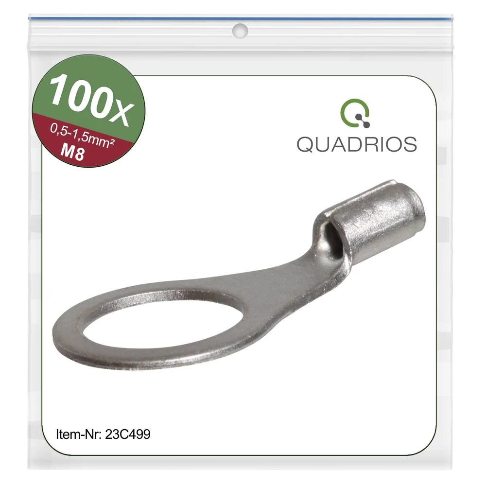 Quadrios 23C499 prstenasta kabelska stopica  Presjek (maks.)=1.5 mm² Otvor Ø=8.5 mm neizolirani  100 St. slika