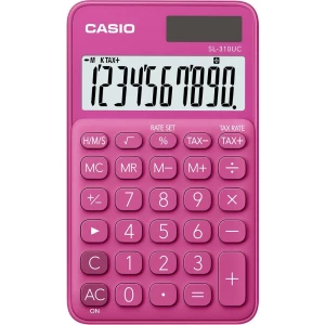 Casio SL-310UC-RD džepni kalkulator crvena Zaslon (broj mjesta): 10 solarno napajanje, baterijski pogon (Š x V x D) 70 x 8 x 118 mm slika