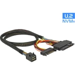 Tvrdi disk Priključni kabel [1x Muški konektor Mini SAS (SFF-8643) - 1x U.2 SSD, 7-polni muški konektor SATA] 0.50 m Crna Delock