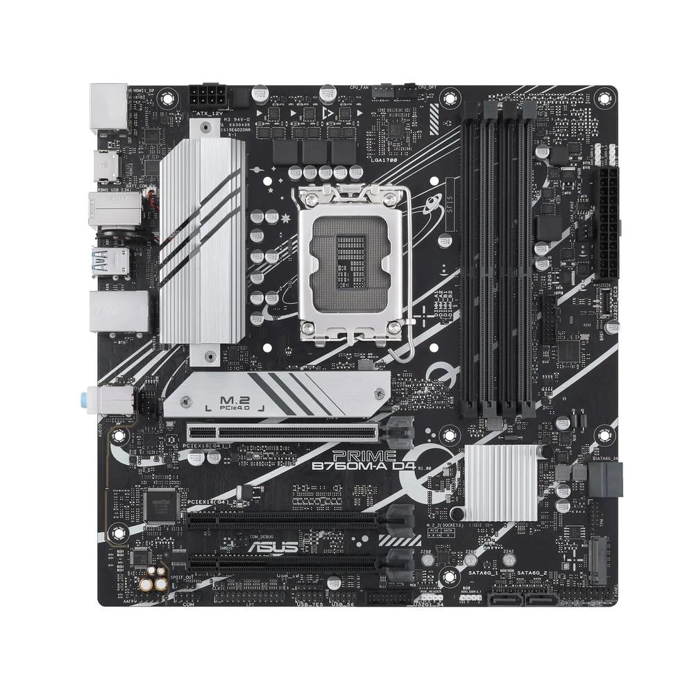 Asus PRIME B760M-A D4 matična ploča Baza Intel® 1700 Faktor oblika (detalji) Micro-ATX Set čipova matične ploče Intel® B760 slika